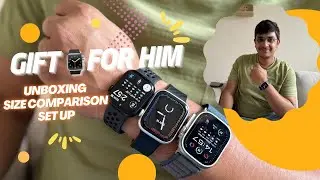Unboxing, size comparison, set up- Apple watch ⌚️| series8| 45mm| silver aluminium case #unboxing