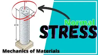 Finding Normal Stresses in Concrete Post with Six Steel Bars | Mechanics of Materials