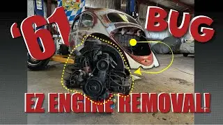 Removing a 1961 VW Beetle engine // What did we find inside?!?