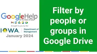 Filter by people or groups in Google Drive