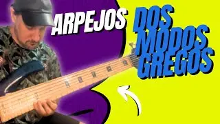 Arpejos dos MODOS GREGOS - Exercício para Baixistas - Aula de Baixo - DeOliveira