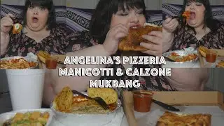 Angelina's Pizzeria Italian Calzone & Manicotti Dinner Mukbang