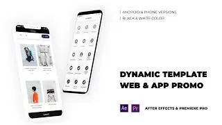 Dynamic Web & App Promo | After Effects and Premiere Pro Template (AE & PP Video Template)