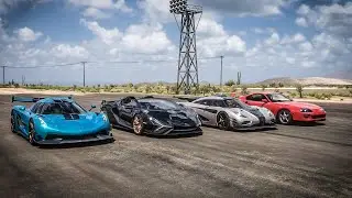 Forza Horizon 5 Drag race: Koenigsegg Jesko vs Lamborghini Sian 1500HP vs One:1 vs Supra RZ 1600HP