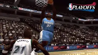 Changing NBA History: 2004 Playoffs Round 1 Nuggets vs Timberwolves (NBA Live 2004)