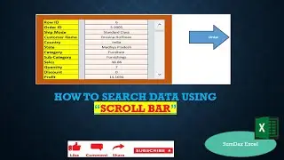 How to Create Scroll Bar in Excel 