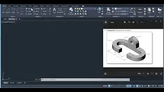 Coupling Base orthographic (front, top & side) drawing in Autocad | Autocad beginners tutorials