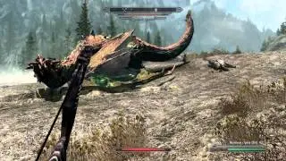 Gameplay The Elder Scrolls V: Skyrim - battle with dragon [PC] [HD] by GamePray