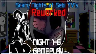 Scary Nights at Sebi TV's 2 Reworked Night 1-6 Gameplay