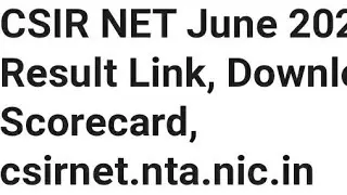 CSIR NET JUNE 2022 RESULT RELEASED DATE OUT,HOW TO DOWNLOAD,LATEST NEWS CSIR NET RESULT, CUTOFF OUT