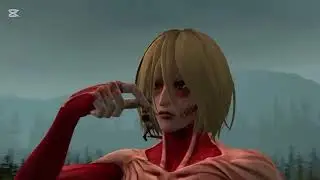 Female Titan eats the Eren and Mikasa Ackerman. Giantess Vore video. 