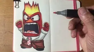 How to Draw Anger Easy | Inside Out 2