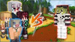 Kamboko Squad VS GYUOTARO in minecraft || DEMON SLAYER ||