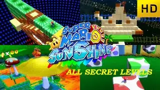 Super Mario Sunshine - All Secret Levels [HD Textures] (GameCube)