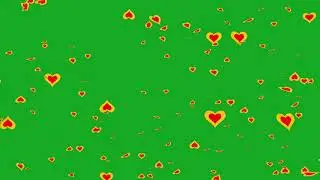 loveheart Green Screen Effects Background Video