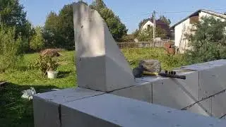 отбивка горизонта при кладке блока, кирпича - чего угодно