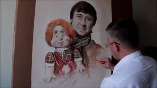 Портрет мужчины. Пастель. Художник Дмитрий Лукин.