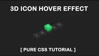 CSS 3D Layered Social Icon Hover Effect - Pure CSS 3D Tutorial