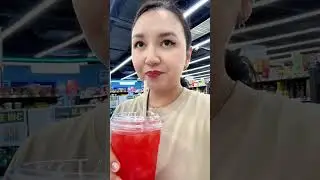 Тестим с Саной Watermelon Ade из круглосуточного магазина GS25 #аконя #сана