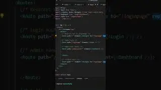 React Admin Dashboard Routing Setup in App.js 🔥 