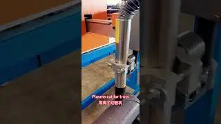 Plasma cutting machine for round pipe trussvessel/marine engineering #intersecting #plasma cutter