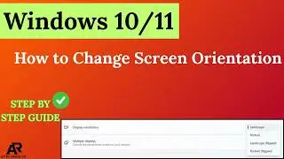 How to Change Screen Orientation on Windows 10/11