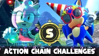 Sonic Frontiers (Switch) - All S-Ranks: Action Chain Challenge (Kronos Island)