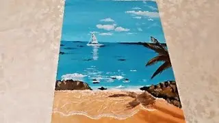 How to draw Seascape painting 🎨🌊