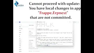 Cannot proceed with update: You have local changes in app 