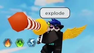 Enchanted Firework Rocket Launcher VS 50 Players... (Roblox Bedwars)