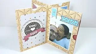 Mini álbum de sobremesa - Tarjeta San Valentín | Encuadernación #4