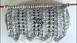 Punto Calado con Disminución Doble Vertical (2 vueltas) - Inglés y Continental - Soy Woolly