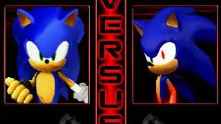 M.U.G.E.N: Sonic (The evil awakens) Vs Sonic with demon eye