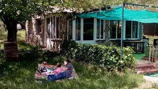 #3. Family living in the countryside. Preparing the fall garden.