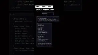 html code for input box animation