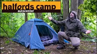 Stuck in a Halfords Tent in the Rain for hours