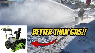 I broke my new electric snowblower [ASMR] EGO 56V SNT2405