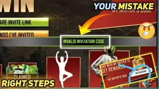 Invalid Invitation Code Problem Solve | Invite And Win Event Free Fire Max | How To Complete Invite😕