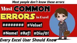 Most Common ERRORS in Excel | How to identify & solve errors in excel | 