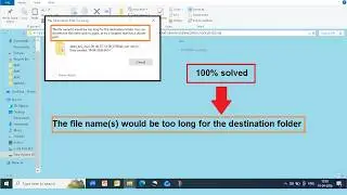 How to fix destination path too long