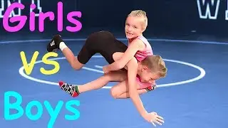 👦🏽👧Boys vs Girls Wrestling!💪