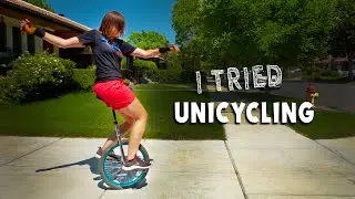 I tried UNICYCLING - forwards and BACKWARDS!