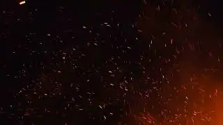 Fire sparks effect video black screen