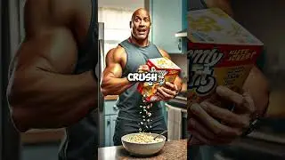 The Rock Flexes and Crushes a Cereal Box!