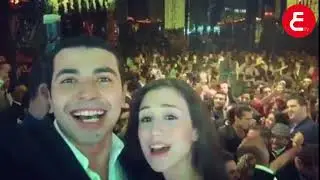 حصرياً نجم مسرح مصر محمد انور وزوجته في فرح مصطفي خاطر