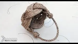 Adding a handle to a rope basket