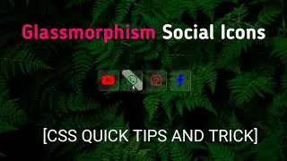 Glassmorphism | Shiny Glass Social Media Icon Hover Effects (Hindi/Urdu)