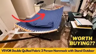 VEVOR Double Quilted Fabric Hammock with Stand Outdoor 2 Person Hammock | Worth Buying?