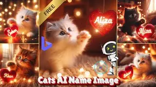 Instagram & Tiktok Viral Cat AI Name Image II Cats name Arts Photo Editing #video Bing ai