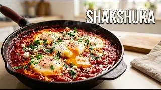 Shakshuka | Eggs Poached in Spiced Tomato Sauce ASMR